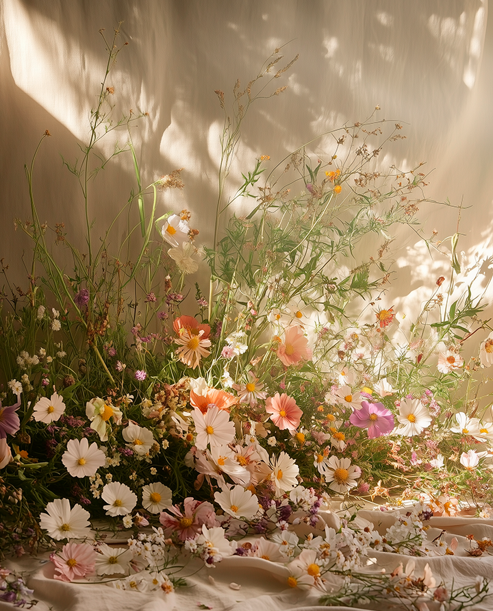 Vela com ouro Flores Silvestres 240g