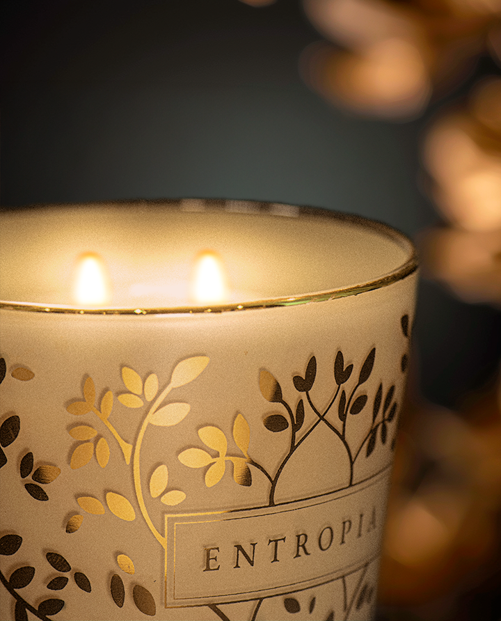 Vela com ouro Flores Silvestres 240g