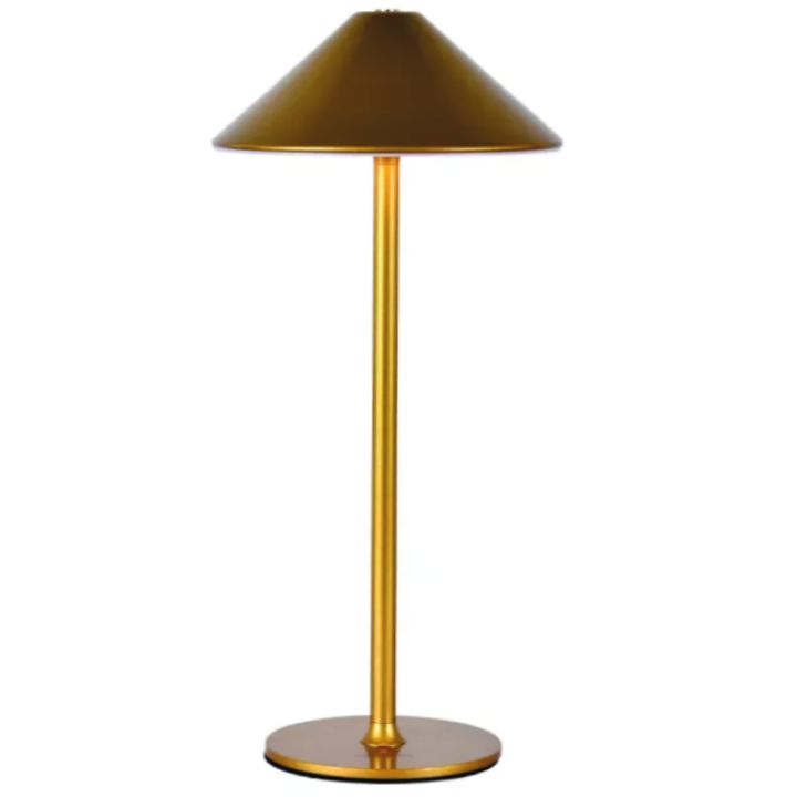 Luminária Portátil com Carregamento USB e Luz de LED - DOURADA