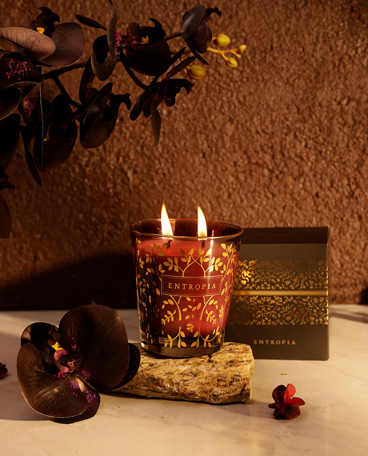 Vela com Ouro Dark Orchid 240g